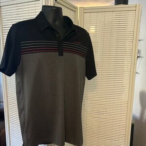 Travis Matthew’s Men's Black and Gray Polo Shirt